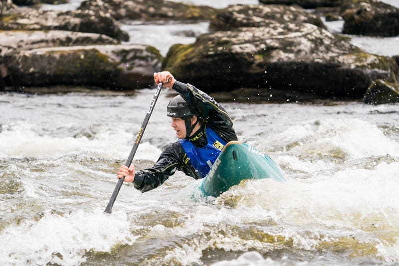 F Racing In Canoe At Grandtully, River Tay. Pic By Barry Primrose